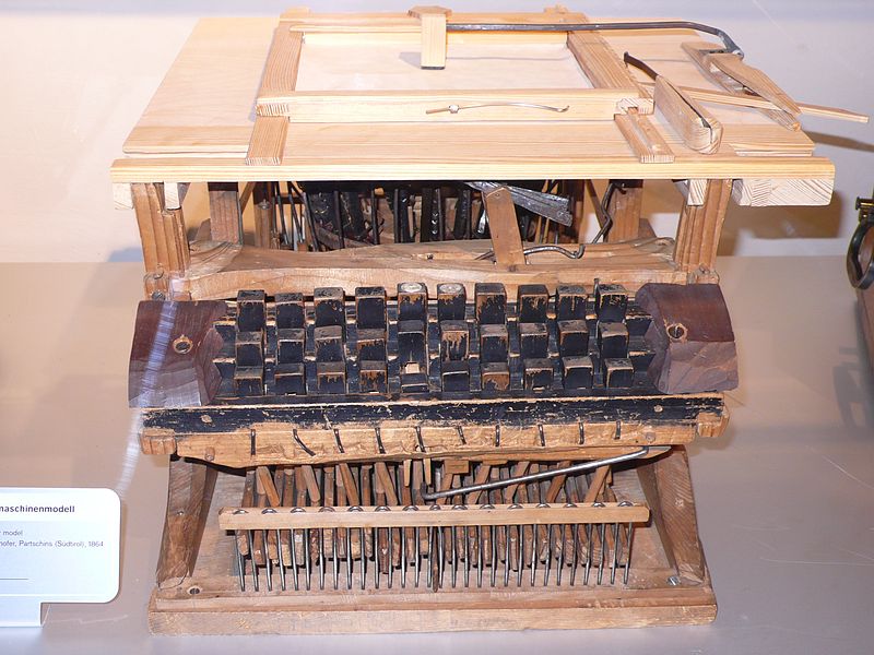 Reproduction of 1861 Father Francisco Jaâo de Azevado Typewriter