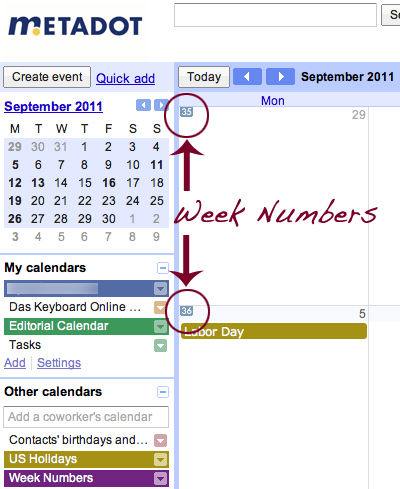 Viewing Week Numbers In Google Calendars Das Keyboard Mechanical Keyboard Blog