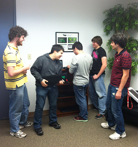 Das Keyboard fans visit the office