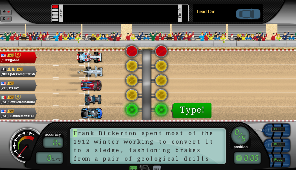 Nitro Type - Race Car Typing - Educators Technology