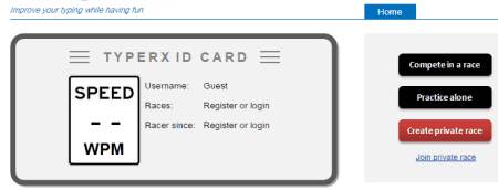 TyprX - typing races