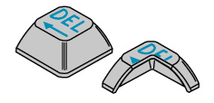 Cutaway of a pad printed key cap