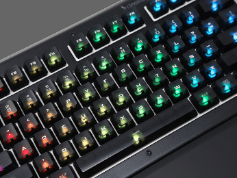 Das Keyboard black professional font RGB keycap set for Gamma Zulu switches