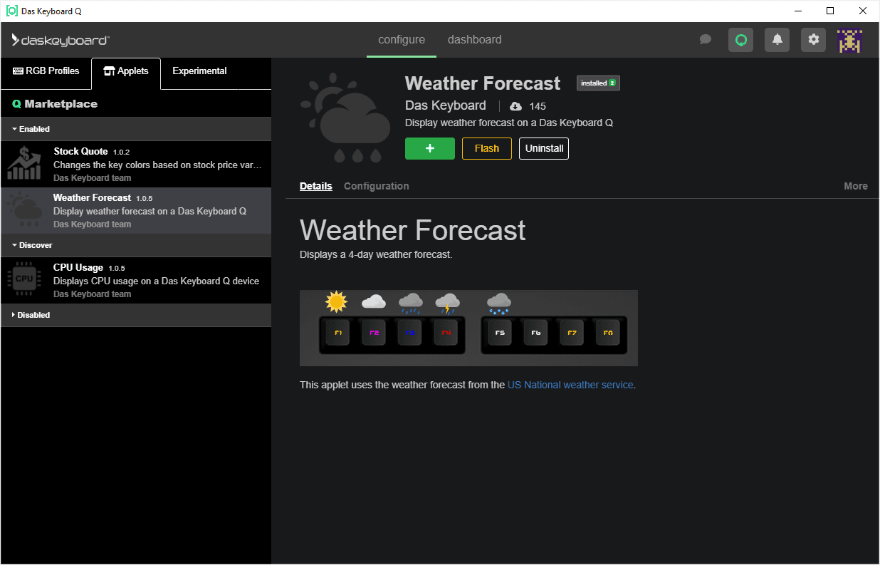 Launching Das Keyboard Q Marketplace for Applets