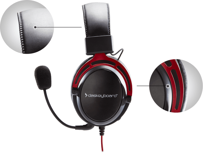 Das Keyboard Holosonic headphones callouts