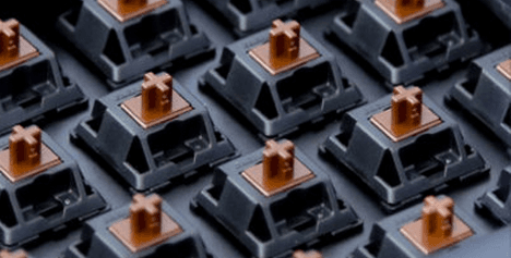 Cherry Brown switches in a keyboard