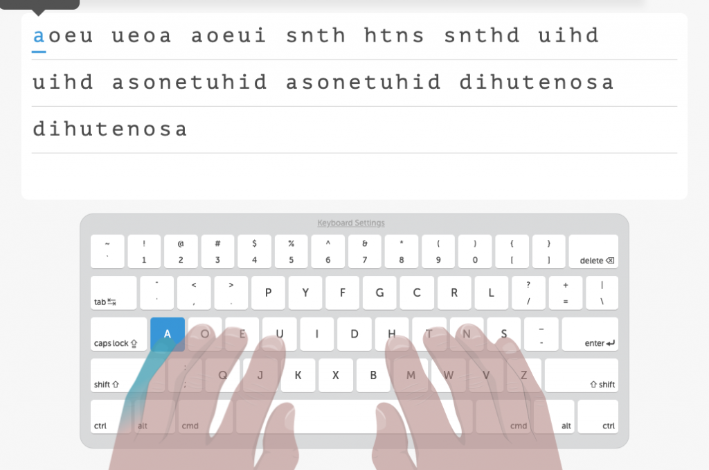 dvorak keyboard layout