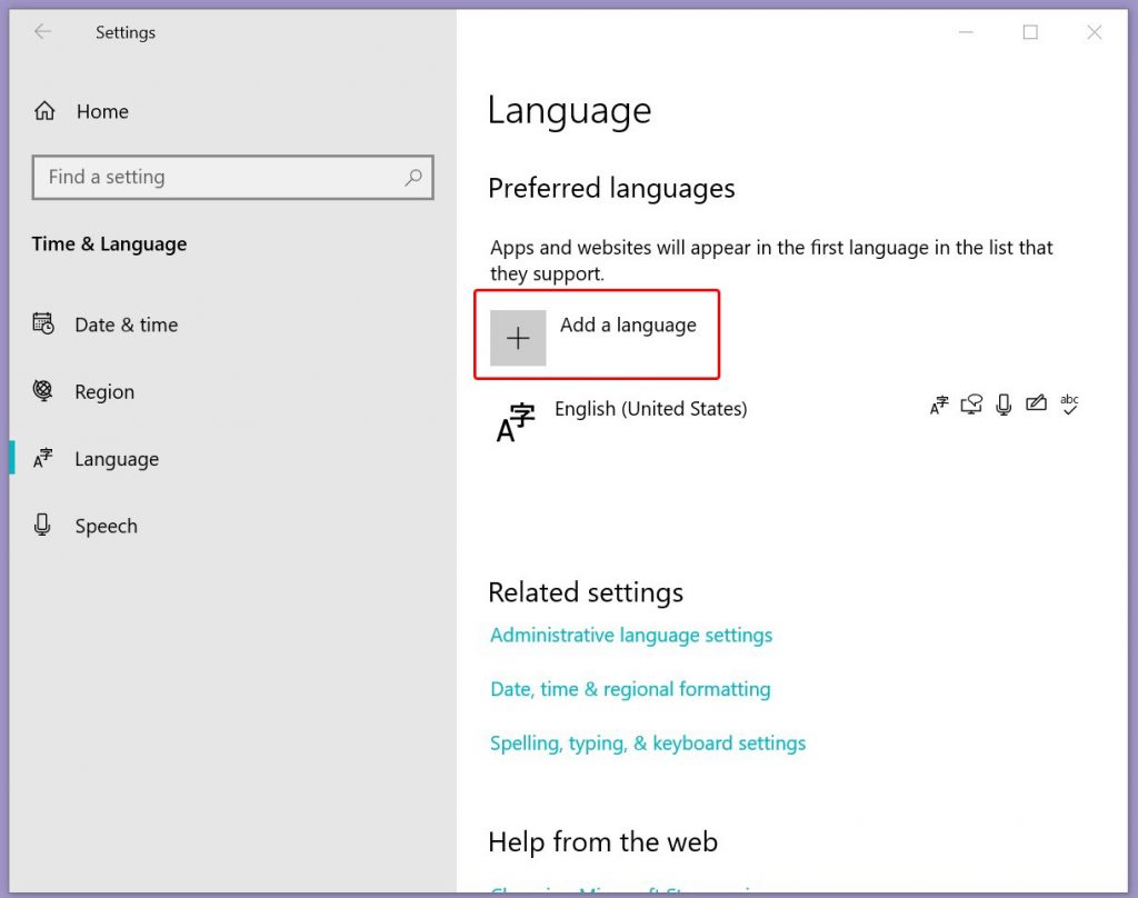 Add a keyboard language Windows 11