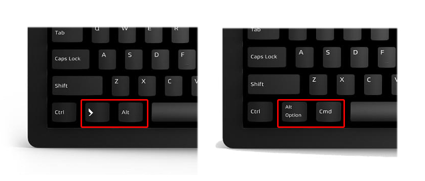 Kyboard layout difference