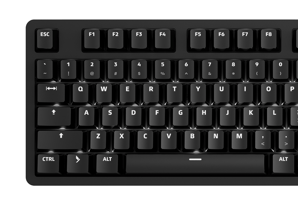 Das Keyboard 6 Professional mechanical keyboard top-left view