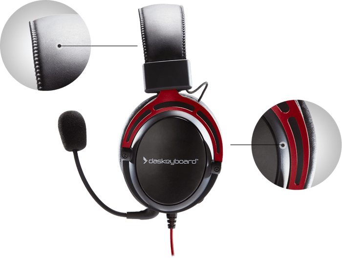 Das Keyboard Holosonic headphones callouts