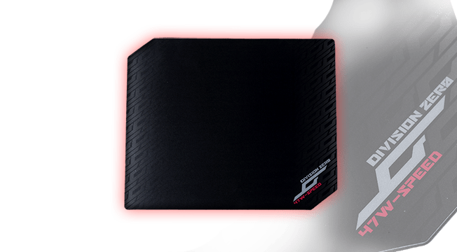 Mouse pad 47W speed front view with shadow