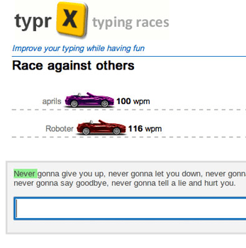 typrX typing races